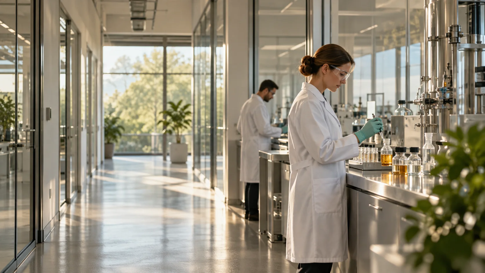 Illustrative photography: Technical team working with samples in a laboratory