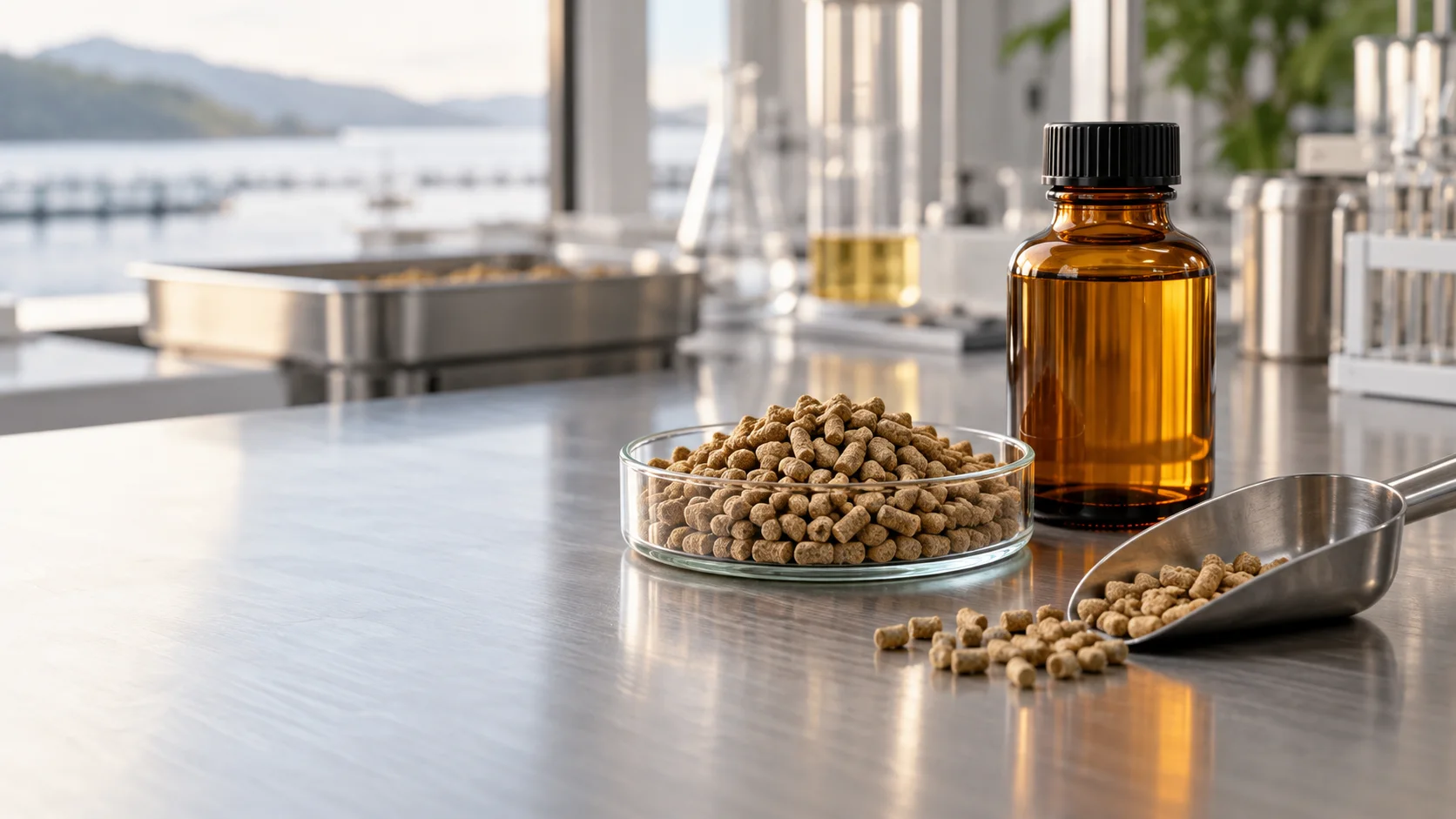 Illustrative photography: Animal nutrition formulation and ingredient samples