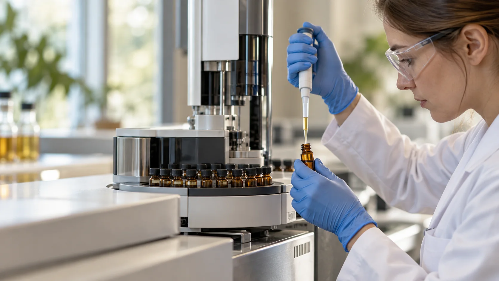 Illustrative photography: Analytical testing of retained ingredient samples