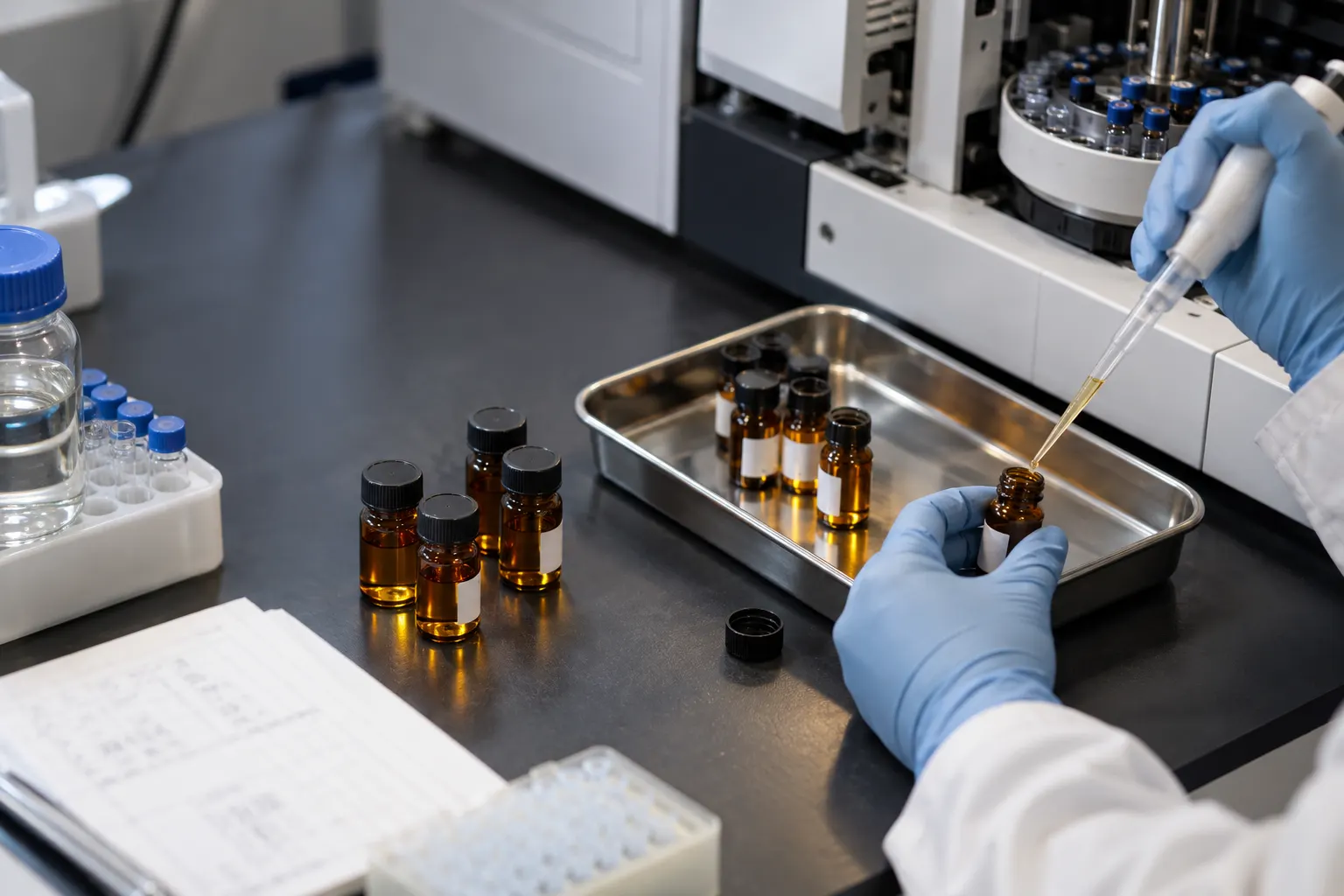 Analytical review of amber ingredient samples in the laboratory